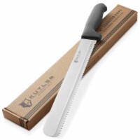 12 Stainless Steel Bread Knife & Cake Slicer with Serrated Edge