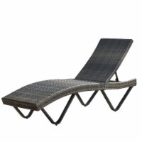 Noble House San Marcos Grey Single Chaise Lounger