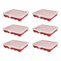Sterilite 20 Compartment Christmas Holiday Ornament Box Storage Case (6 Pack)