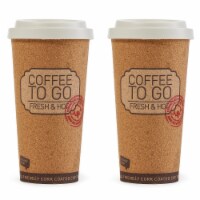 Life Story Corky Cup Reusable 16 oz Insulated Travel Mug Coffee Thermos (2 Pack)