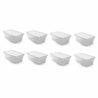 Life Story 6 Quart Rectangular Clear Plastic Protective Storage Shoe Box, 8 Pack