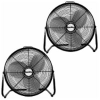 Air King 18 1/6 HP 3 Speed Heavy Duty Portable Industrial Floor Fan (2 Pack)