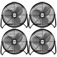 Air King 18 1/6 HP 3 Speed Heavy Duty Portable Industrial Floor Fan (4 Pack)