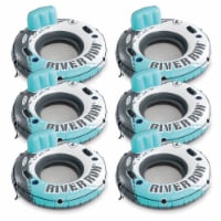 Intex River Run 1 53 Inflatable Floating Water Tube Lake Raft, Red (6 Pack)