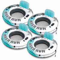 Intex River Run 1 53 Inflatable Floating Water Tube Lake Raft, Red (4 Pack)