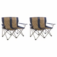 Kamp-Rite 2 Person Outdoor Tailgating Camping Double Folding Lawn Chair (2 Pack)