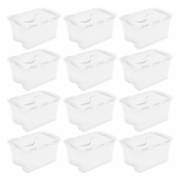 IRIS USA Weathertight 74 Quart Buckle Down Storage Latch Box Container (12  Pack), 1 Piece - Kroger