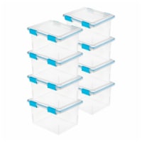 Sterilite Large Nesting ShowOffs Portable Clear File Box with Latches (12 Pack)