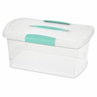 Sterilite Medium Nesting ShowOffs, Stackable Storage Bin with Latch Lid, 18 Pack