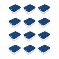 Sterilite 12 Gallon Latch and Carry Storage Tote Box Container, Clear (12 Pack)