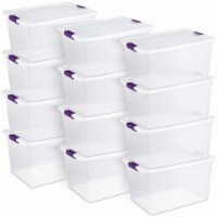 Homz 66 Qt Multipurpose Stackable Storage Bin with Latching Lids, Clear (2  Pack), 1 Piece - Fred Meyer