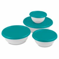 Sterilite 8 Piece Plastic Kitchen Covered Bowl Mixing Set with Lids (18 Pack)