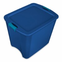 Sterilite 26 Gallon Latch and Carry Storage Tote, True Blue | 14487404 (12 Pack)