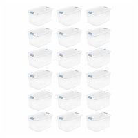 Sterilite 64 Qt Clear Plastic Stackable Storage Bin w/ White Latch Lid, 60  Pack, 1 Piece - Kroger