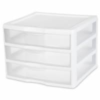 Sterilite 27 Quart Clear & White Plastic Storage Bin with One