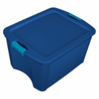 Sterilite 18 Gal Latch and Carry, Stackable Storage Bin w/ Latching Lid, 12 Pack