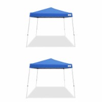 Caravan Canopy 10 x 10 Foot Entry Level Angled Leg Instant Canopy, Blue (2 Pack)