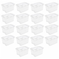 Sterilite 1914 Single 48 Quart Hinged Lid Storage Box Tote Container (18 Pack)