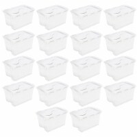 Sterilite 1914 Single 48 Quart Hinged Lid Storage Box Tote Container (18 Pack)