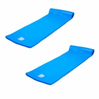 TRC Recreation Splash 70 Inch Foam Raft Lounger Pool Lake Float, Blue (2 Pack)