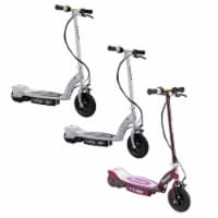 Razor E100 Motorized Rechargeable Electric Scooter Bundle, 1 Purple & 2 Silver