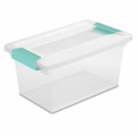 Sterilite Plastic Medium Clip Storage Box Container with Latching Lid, 16 Pack