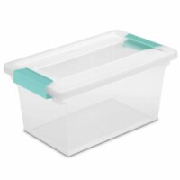 Sterilite Plastic Medium Clip Storage Box Container with Latching Lid, 24 Pack