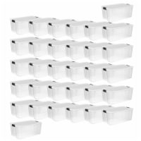 Sterilite 116 Quart Clear Stackable Latching Storage Box Container, 32 Pack