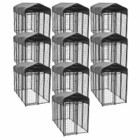 Lucky Dog Uptown Large Outdoor Covered Kennel Heavy Duty Dog Fence Pen (10 Pack)