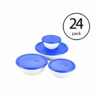 Sterilite 8-Piece Kitchen Covered Bowl Mixing Set w/ Lids & Spout (24 Pack)