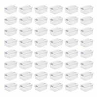 Sterilite Convenient Home 2-Tier Layer Stack Carry Storage Box, Clear (8 Pack)