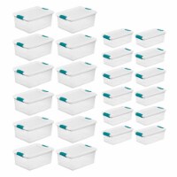Sterilite 6 Quart  Latch Lid Tote, 12 Pack, and 15 Quart Latch Lid Tote, 12 Pack