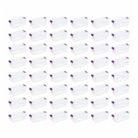 Sterilite 6 Quart Plastic ClearView Latch Box Storage Container Tote, 48 Pack