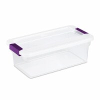 Sterilite 6 Quart Plastic ClearView Latch Box Storage Container Tote, 96 Pack