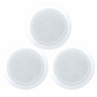 Pyle PDIC51RD 5.25 Inch Round White In Ceiling Wall Flush Speakers (6 Pack)
