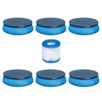 Intex 8 Foot Above Ground Swimming Pool Debris Cover (6 Pack) & Filter Cartridge