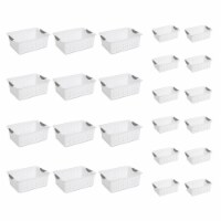 Sterilite Medium & Small Ultra Plastic Storage Bin Organizer Basket (12 Pack)