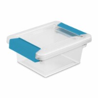 Sterilite Plastic Mini Clip Storage Box Container with Latching Lid, 30 Pack