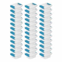 Sterilite Plastic Mini Clip Storage Box Container with Latching Lid, 36 Pack