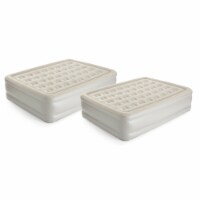 Insta-Bed Raised 19  Queen Air Mattress Airbed with Built In Air Pump (2 Pack)