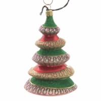Ribbon Candy Tree - 1 Ornament 4.5 Inch, Glass - Ornament Glitterazzi Sweets ZKP2660RB Perspective: Main