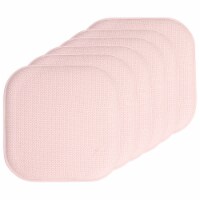 Sweet Home Collection | Honeycomb Memory Foam Non Slip 16 x 16 Chair Pad, Pink, 6 PK
