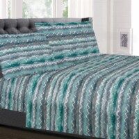 Sweet Home Collection | 4-Piece Summerset Printed Microfiber Sheet Set, Full