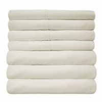 Sweet Home Collection | 7-Piece Solid Bushed 100% Microfiber Sheets, Split King, Beige