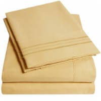Sweet Home Collection | 4-Piece Luxury Microfiber Sheet Set, RV Short Queen, Camel