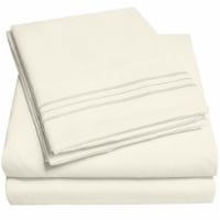 Sweet Home Collection | 4-Piece Luxury Microfiber Sheet Set, RV Short Queen, Ivory