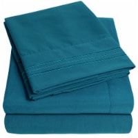 Sweet Home Collection | 4-Piece Luxury Microfiber Sheet Set, RV Short Queen, Teal