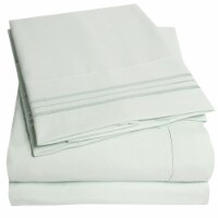 Sweet Home Collection | 4-Piece Luxury Microfiber Sheet Set, Queen, Mint