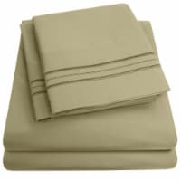 Sweet Home Collection | 4-Piece Luxury Microfiber Sheet Set, California King, Sage
