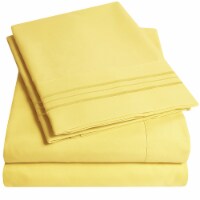 Sweet Home Collection | 4-Piece Luxury Microfiber Sheet Set, Full, Yellow